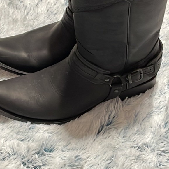 Old Corral Mens Black Harness Square Toed Boots Size 11.5 - Picture 11 of 15